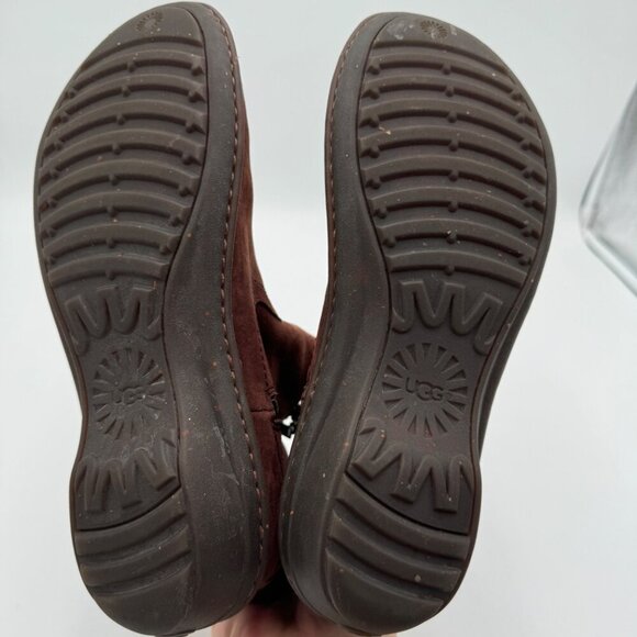 UGG Women 9 Neevah Brown Suede Sheepskin Lined Boots Cold Winter 1003421 - Picture 9 of 12